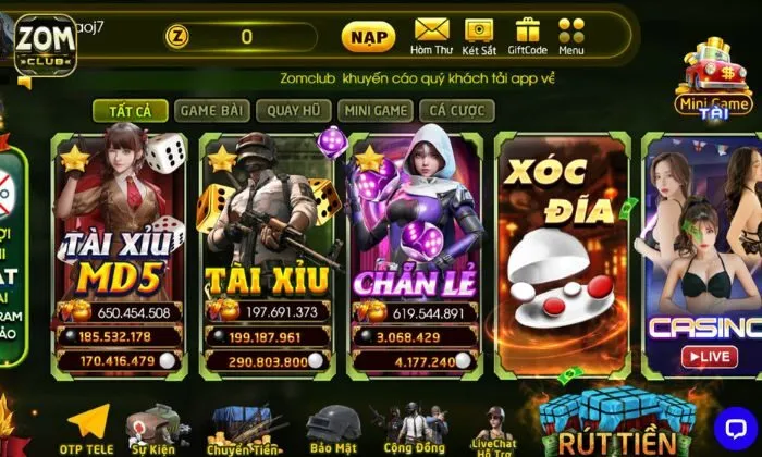 Đăng nhập Zomclub Vô vàn trò chơi hấp dẫn tại Zomclub